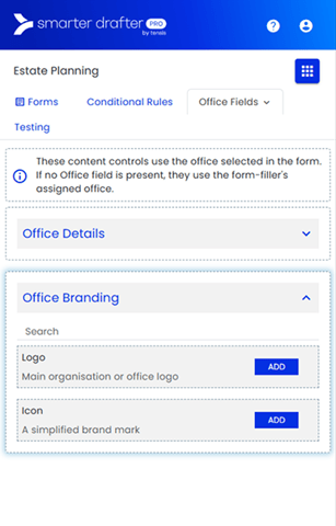 Word addin Office Branding