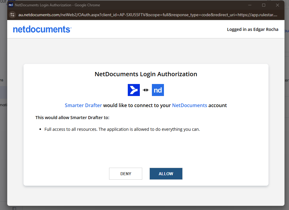 Enable NetDocuments Integration