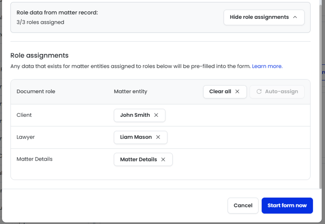Start Form Conflict Cleared