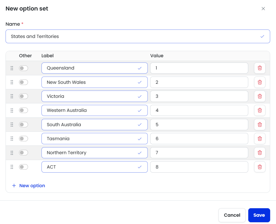 Understanding and Creating Option Sets